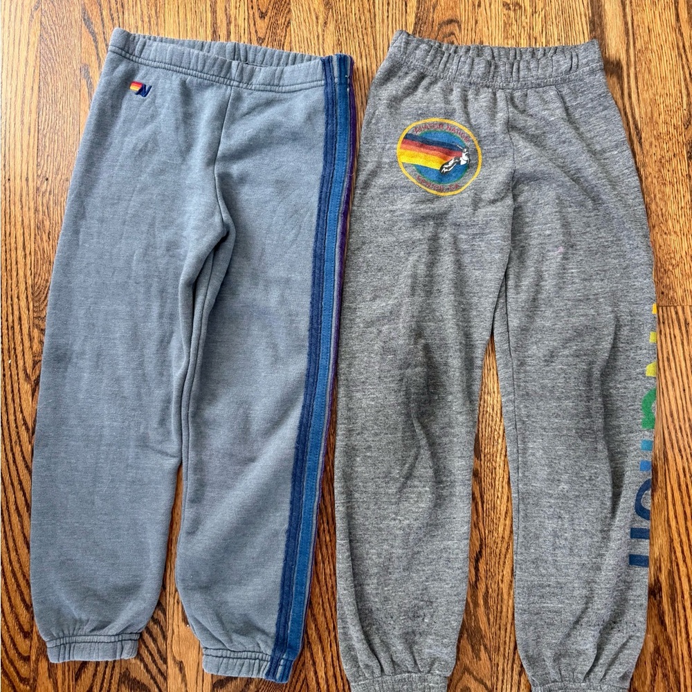 Aviator Nation Two Pairs of Grey Sweats, Size 8